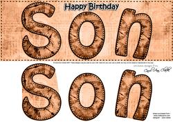 Large Dl Birthday Son Clocks 3D Decoupage