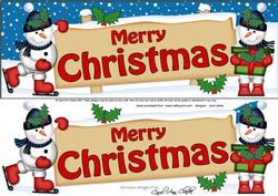 Christmas Snowmen Signpost Large Dl Easicut 3D Decoupage