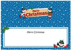 Christmas Snowmen Signpost Large Dl Matching Insert