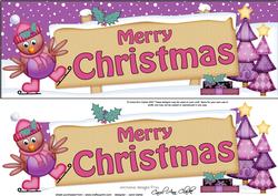 Christmas Robin Signpost Large Dl Easicut 3D Decoupage