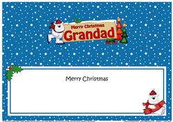 Xmas Grandad Polar Bear Signpost Large Dl Matching Insert