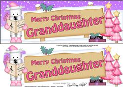 Xmas Granddaughter Dogs Signpost Large Dl Easicut 3D Decoupa
