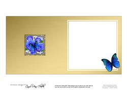 Butterfly & Roses Round Edged Shaped Matching Insert