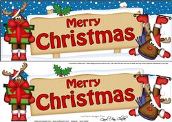 Christmas Rudolph Signpost Large Dl Easicut 3D Decoupage