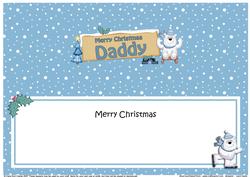 Xmas Daddy Polar Bear Signpost Large Dl Matching Insert