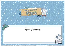 Xmas Papa Polar Bear Signpost Large Dl Matching Insert