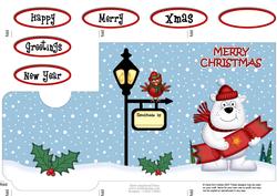 Christmas Ben Polar Bear's Cracker Lottery Wallet Card