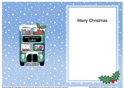 Xmas Santa Express Luke Matching A5 Insert