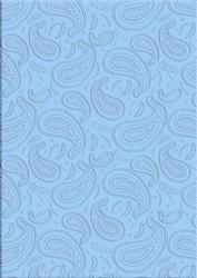 Deep Blue 'paisley Embossed' Backing Paper