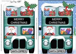 Xmas Santa Express A5 3D Decoupage