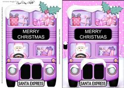Xmas Santa Express A5 3D Decoupage