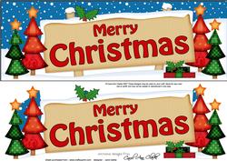 Christmas Trees Signpost Large Dl Easicut 3D Decoupage