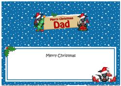 Xmas Dad Scottie Dog Signpost Large Dl Matching Insert