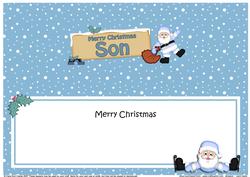 Xmas Son Santa Signpost Large Dl Matching Insert