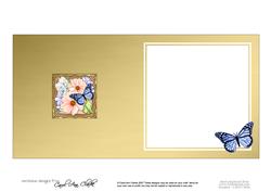 Pastel Flowers & Butterfly Round Edged Shape Matching Insert