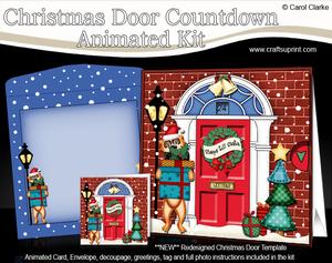 3D Meerkat's Presents Christmas Door Countdown Animated Card