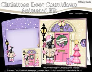 3D Singing Scotty Dog Christmas Door Countdown Animated Card