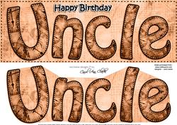 Large Dl Birthday Uncle Clocks 3D Decoupage