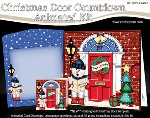 3D Singing Snowman Christmas Door Countdown Animated Card