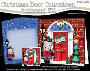 3D Gigi Horse's Present Xmas Door Countdown Animated Card