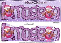 Merry Christmas Imogen Robins Large Dl & 3D Decoupage