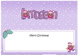 Merry Christmas Imogen Robins Matching Large Dl Insert
