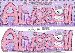 Merry Christmas Abigail Teddy Tess Large Dl & 3D Decoupage