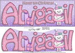 First Christmas Abigail Teddy Tess Large Dl & 3D Decoupage
