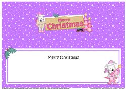 Christmas Westie Dog Signpost Large Dl Matching Insert