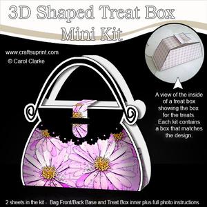 Pretty Daisy Handbag Shaped Treat or Favour Box Mini Kit
