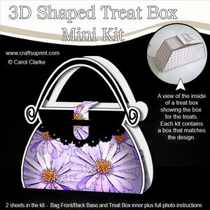 Pretty Daisy Handbag Shaped Treat or Favour Box Mini Kit