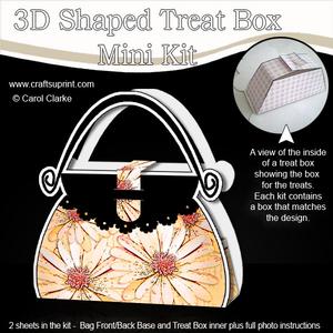 Pretty Daisy Handbag Shaped Treat or Favour Box Mini Kit