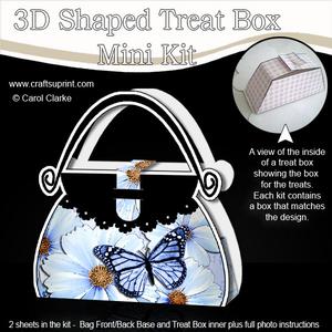 Butterfly & Flower Handbag Shaped Treat Favour Box Mini Kit