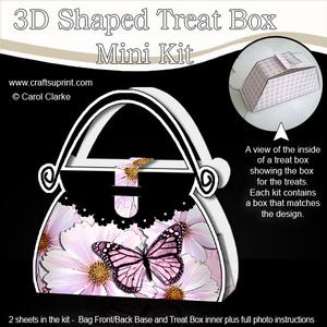 Butterfly & Flower Handbag Shaped Treat Favour Box Mini Kit