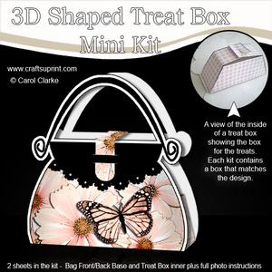 Butterfly & Flower Handbag Shaped Treat Favour Box Mini Kit