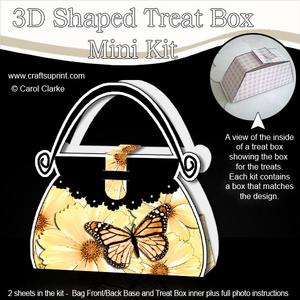Butterfly & Flower Handbag Shaped Treat Favour Box Mini Kit