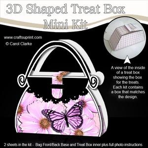 Butterfly & Flower Handbag Shaped Treat Favour Box Mini Kit