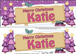 Xmas Katie Trees Signpost Large Dl Easicut Decoupage