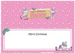 Xmas Nanny Snowmen Signpost Large Dl Matching Insert