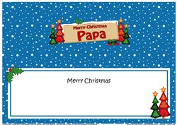 Xmas Papa Trees Signpost Large Dl Matching Insert