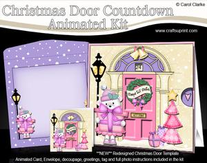 3D Teddy Tess's Present Xmas Door Countdown Animated Card