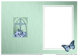 Fancy Cross Pretty Roses Butterfly Pyramid Matching Insert