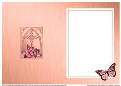 Fancy Cross Roses Butterfly Pyramid Matching Insert