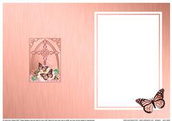 Fancy Cross Butterfly & Wild Roses Pyramid Matching Insert