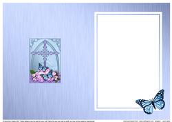 Fancy Cross Pastel Bouquet Butterfly Pyramid Matching Insert