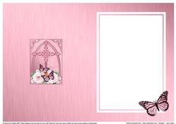 Fancy Cross Pastel Roses & Butterfly Pyramid Matching Insert