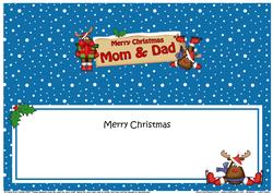 Xmas Mom & Dad Rudolph Signpost Large Dl Matching Insert