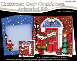3D Teddy Ed's Present Door Countdown Animated Card