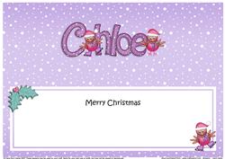 Merry Christmas Chloe Robins Matching Large Dl Insertnsert