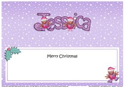 Merry Christmas Jessica Robins Matching Large Dl Insertnsert